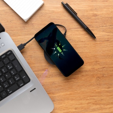 Logo trade reklaamtoote pilt: 5 W juhtmevaba laadimisalus ümmargune